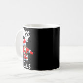 Father Christmas Floss Like A Claus Funny Santa Ug Kaffeetasse (Vorderseite Links)