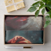 Father Christmas in Winter Sky | Classic Santa  Seidenpapier (Geschenk)