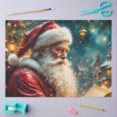 Father Christmas Reading by Lantern Light |  Seidenpapier (Basteln)