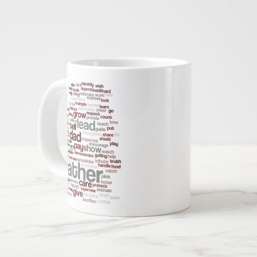 Father Cloud Word-Tasse Jumbo-Tasse (Vorderseite Links)