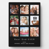 Father dad Black Foto Collage Fotoplatte (Vorderseite)