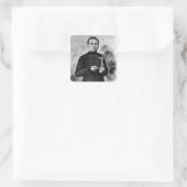 Father Damien Quadratischer Aufkleber (Tasche)