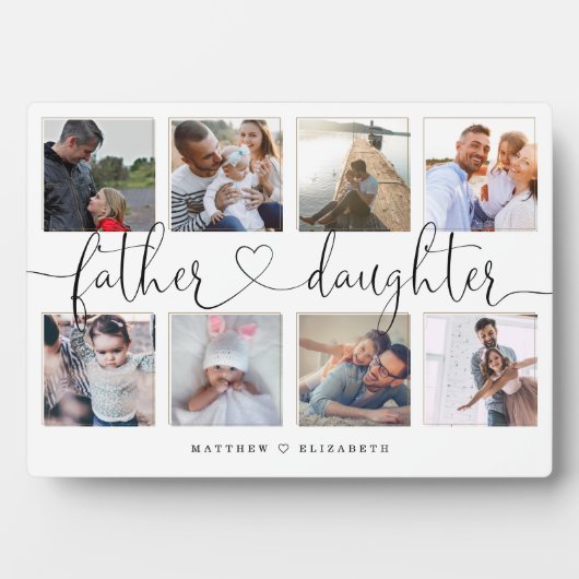 Father Daughter Heftschrift | Foto Grid Collage Fotoplatte (Vorderseite)