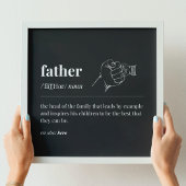 Father Definition First Fist Bump (Schwarz) Poster