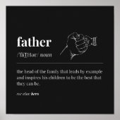 Father Definition First Fist Bump (Schwarz) Poster (Vorne)