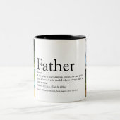 FATHER DEFINITION QUOTE FOTO KLEBUNG ZWEIFARBIGE TASSE (Mittel)