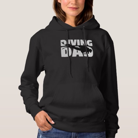 Father Diving 'Diving Dad' Funny Papa Diving Hoodie (Vorderseite)
