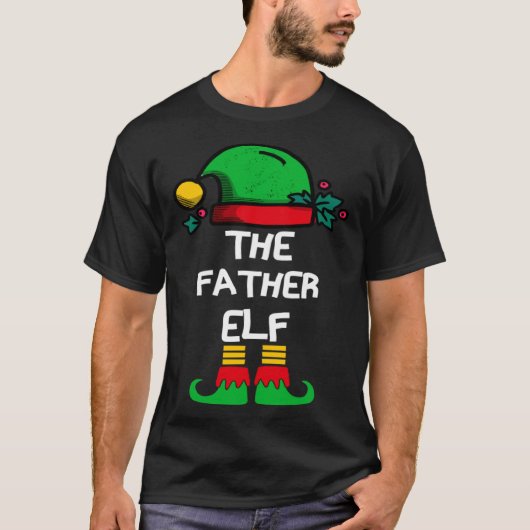 FATHER Elf Matching Group Xmas Family Christmas T-Shirt (Vorderseite)