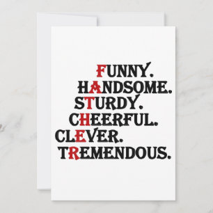 Father Funny Handsome Vatertag Card Einladung