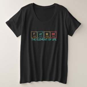 Father Funny Periodic Table Vater Große Größe T-Shirt
