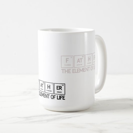 Father Funny Periodic Table Vater Kaffeetasse (VorderseiteRechts)