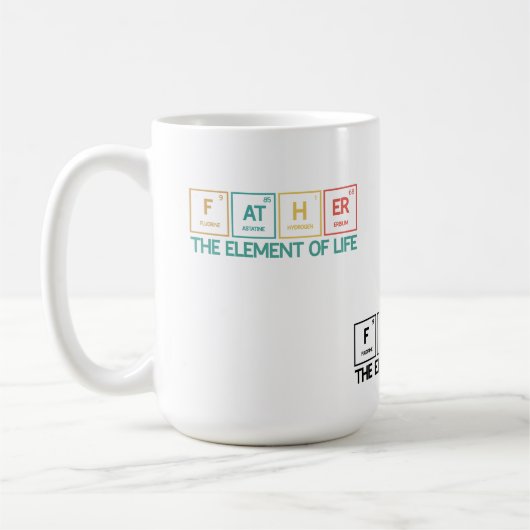 Father Funny Periodic Table Vater Kaffeetasse (Links)