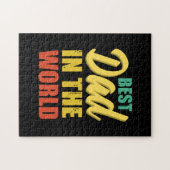 Father Gift | Bester Vater in der Welt Puzzle (Horizontal)