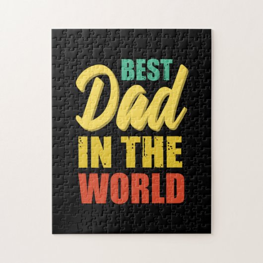 Father Gift | Bester Vater in der Welt Puzzle (Vertikal)