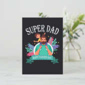 Father Gift Super Vater Einladung (Stehend Vorderseite)