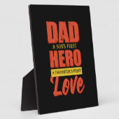 Father Gift | Vater Hero Liebe Fotoplatte (Seite)