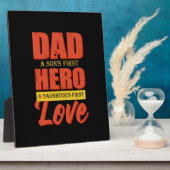 Father Gift | Vater Hero Liebe Fotoplatte (Seite)
