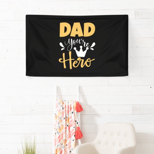 Father Gift Vater Sie sind Held Banner (Insitu)