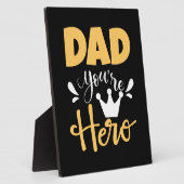 Father Gift Vater Sie sind Held Fotoplatte (Seite)