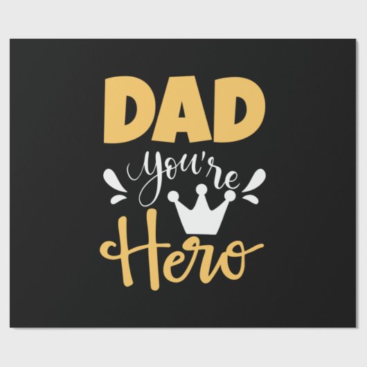 Father Gift Vater Sie sind Held Geschenkpapier (Flach)