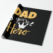 Father Gift Vater Sie sind Held Geschenkpapier (Ungerollt)