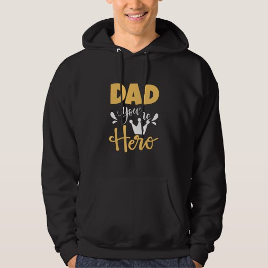 Father Gift Vater Sie sind Held Hoodie (Vorderseite)