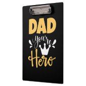 Father Gift Vater Sie sind Held Klemmbrett (Links)