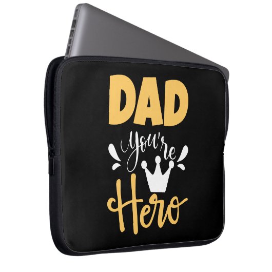 Father Gift Vater Sie sind Held Laptopschutzhülle (Vorne Rechts)