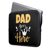 Father Gift Vater Sie sind Held Laptopschutzhülle (Vorderseite Links)