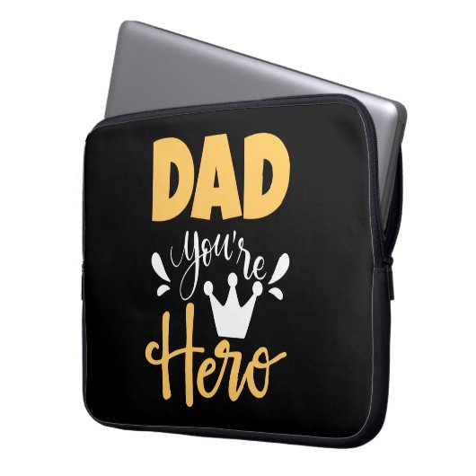 Father Gift Vater Sie sind Held Laptopschutzhülle (Vorderseite Links)
