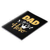 Father Gift Vater Sie sind Held Notizblock (Linke Seite)