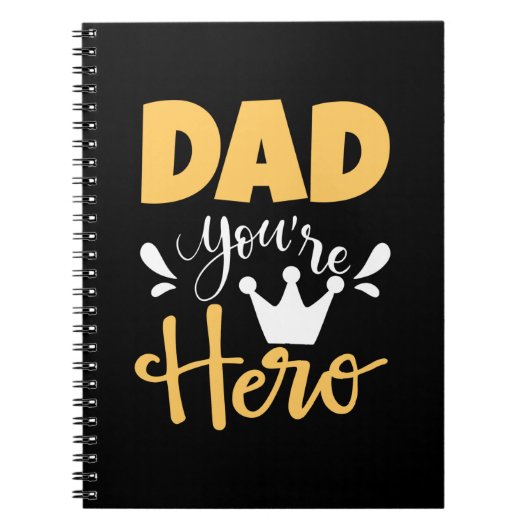 Father Gift Vater Sie sind Held Notizblock (Vorderseite)