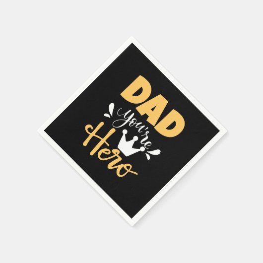 Father Gift Vater Sie sind Held Serviette (Ecke)