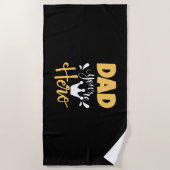 Father Gift Vater Sie sind Held Strandtuch (Vorderseite)