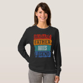 Father Husband ARIES Legend Proud Dad Retro Papa T-Shirt (Vorne ganz)