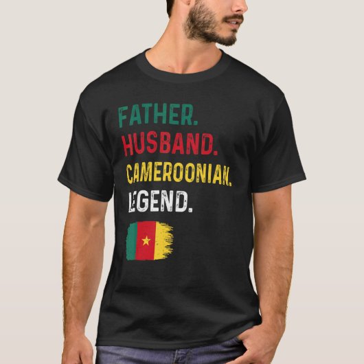 Father Husband Cameroonian Legend Proud Dad Camero T-Shirt (Vorderseite)