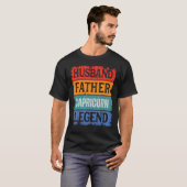 Father Husband CAPRICORN Legend Proud Dad  Retro P T-Shirt (Vorne ganz)