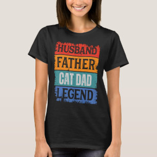 Father Husband CAT VATER Legend Proud Vater Retro T-Shirt