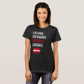 Father Husband Latvian Legend Proud Dad Latvia Fla T-Shirt (Vorne ganz)
