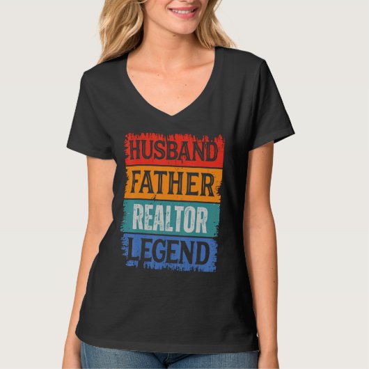 Father Husband REALTOR Legend Proud Dad  Retro Pap T-Shirt (Vorderseite)