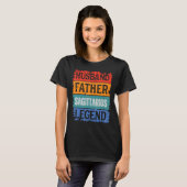 Father Husband SAGITTARIUS Legend Proud Dad  Retro T-Shirt (Vorne ganz)