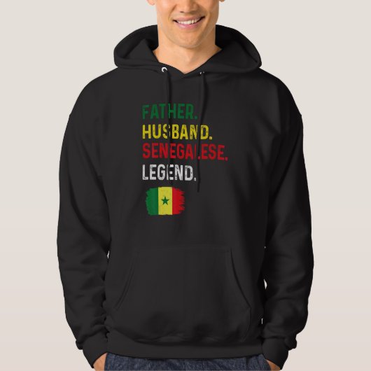 Father Husband Senegalese Legend Proud Dad Senegal Hoodie (Vorderseite)