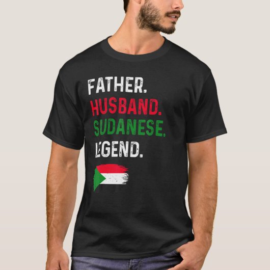 Father Husband Sudanese Legend Proud Dad Sudan Fla T-Shirt (Vorderseite)