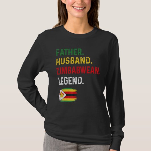 Father Husband Zimbabwean Legend Proud Dad Zimbabw T-Shirt (Vorderseite)
