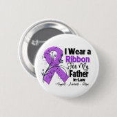 Father-in-Law - Pancreatic Cancer Ribbon Button (Vorne & Hinten)