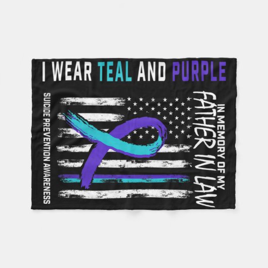 Father In Law Suicide Awareness Prevention America Fleecedecke (Vorderseite (Horizontal))