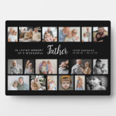 Father Memorial 18 Photo Collage Fotoplatte (Vorderseite)