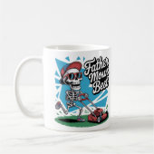 Father Mows Best Skeleton Vater Tasse (Links)