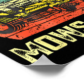 Father Mows Funny Fathers Day Dad Jokes Lawn Mowin Poster (Ecke)