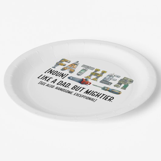 Father Noun Pappteller (Schrägansicht)